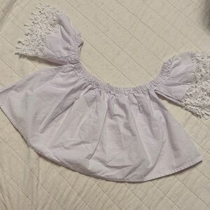 Girls Flutter Off-Shoulder Top